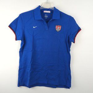 Women's USA Soccer Polo Shirt - Blue - XL